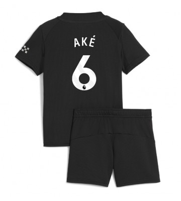 Manchester City Nathan Ake #6 Segunda Equipación Niños 2025-26 Manga Corta (+ Pantalones cortos)